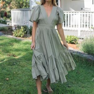 Neuflora Arabella dress in sage